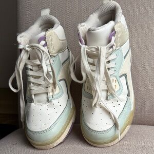 Zara Kids High-Top Sneakers - Cream, Mint, and Purple